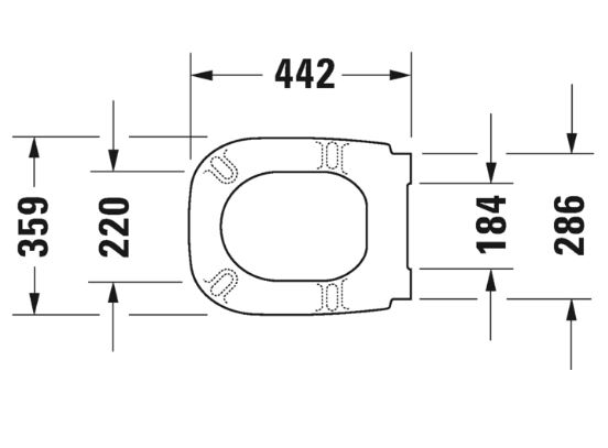 Toiletbril D-code Duravit soft-close wit