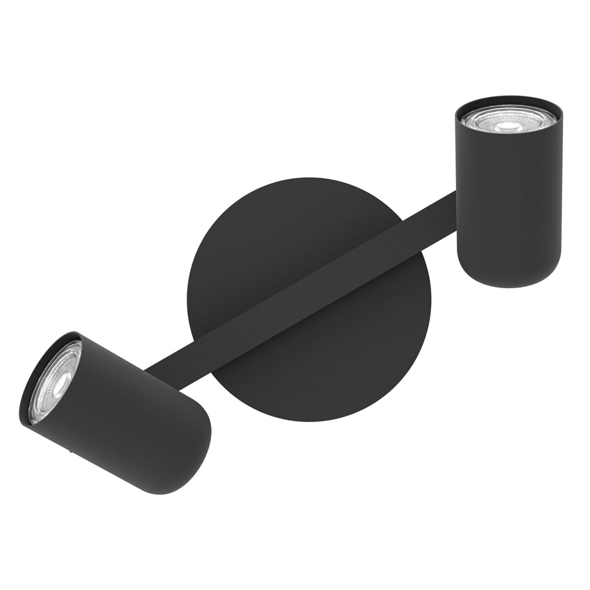 Opbouwspot - zwart - 32x14x16cm - LED - 2x3,7W + 2x1W - 2700/4000/6500K - CCT switch