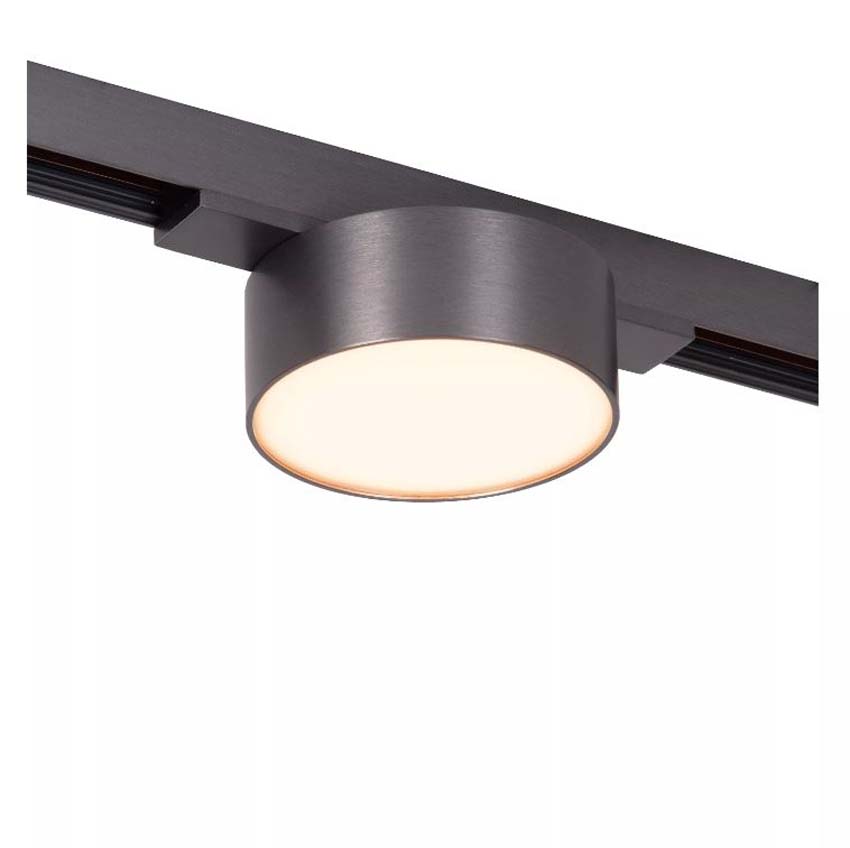 Lucide Premium Linial Fixt Railspot - 1-fase Railsysteem / Smart Railverlichting - 48V - 1xLED Dimbaar - Mat Zwart Chroom