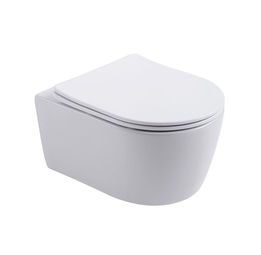 Hangtoilet Achilles rimless dual flush glanzend wit inclusief WC-bril