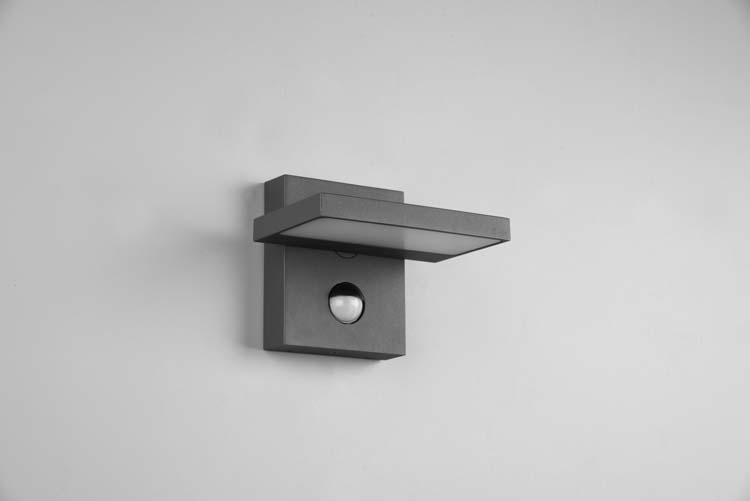 Wandlamp Buiten Antraciet 8W + Sensor