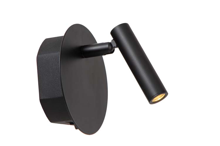 Lampe de lit/Applique - noir - Ø10,2cm - LED 1x2W - 3000K - magnétique - rechargeable