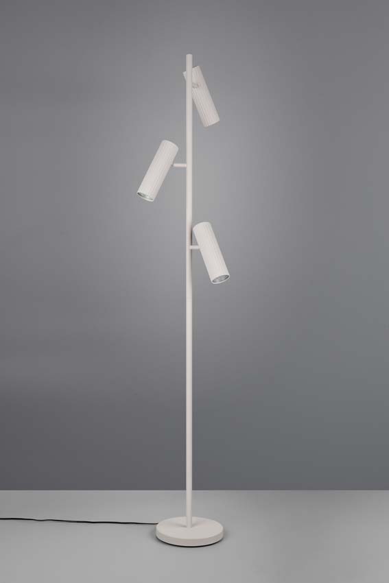 Lampadaire - Gris - H150cm - Dimmable - GU10 - 3x10W