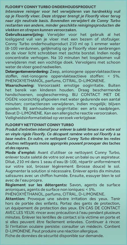 Produit d'entretien Floorify Conny Turbo pour sols vinyl 1L