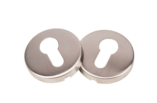 rosace cylindre inox ronde 8mm set= 2 pièces