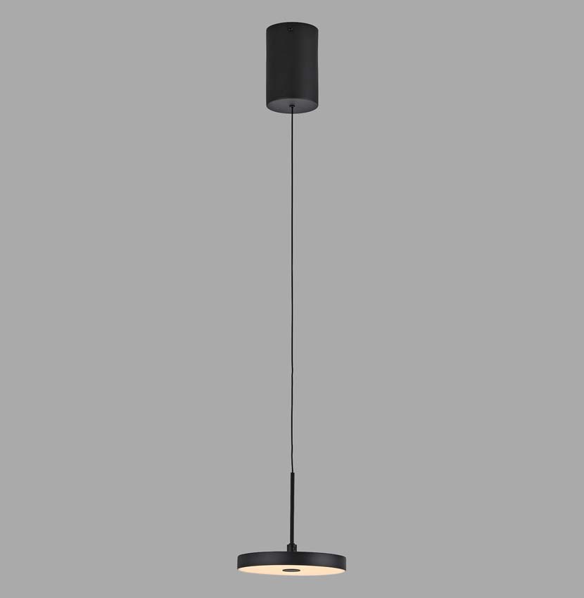 Hanglamp Easy Lift - Zwart - Ø15,2cm - Dimbaar - 1x6,8W - 3000K