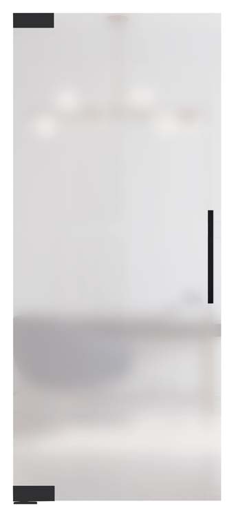 Porte intérieure vitrée Night mat 78x200cm + système pivotant noir