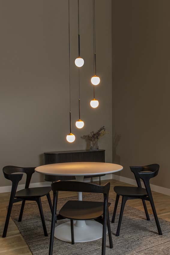 Lucide Premium Calina - Suspension - Ø41,9cm - LED dimmable - CCT - 5x7,4W 2200K/3300K - Noir