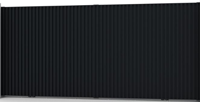 Portail Coulissant Line Up alu noir 358x175cm droite à motoriser