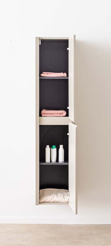 Kolomkast Amelia rookgrijs hangend 170x40x35cm