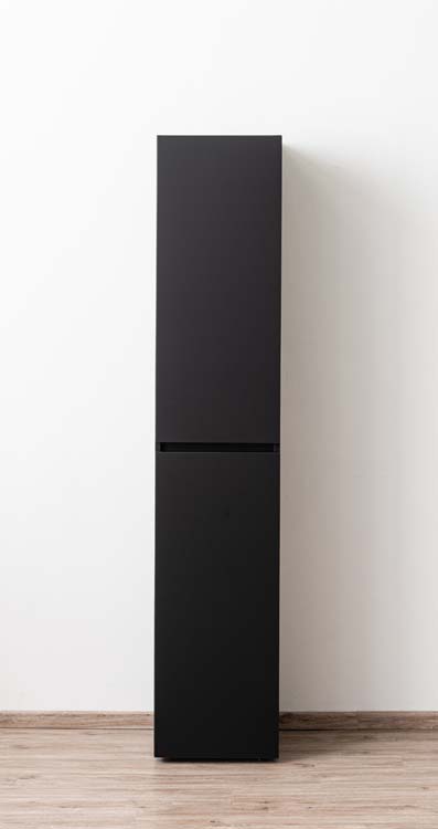 Meuble de salle de bain Puro debout noir mat 1200 mm