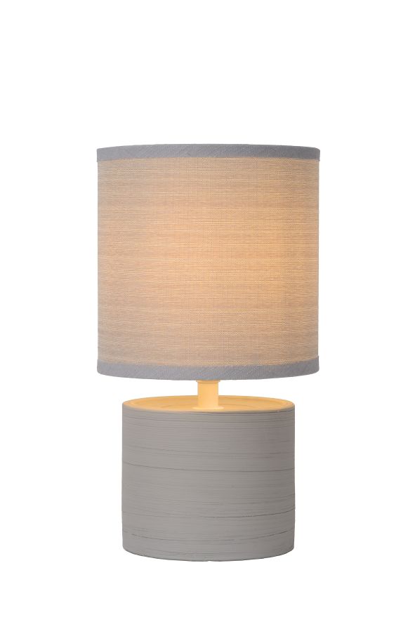 Lampe de table - gris - Ø14cm - E14 - 40W