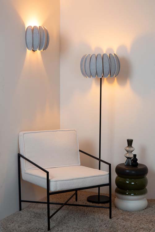 Lucide SPENCER - Wandlamp - 1xE27 - Grijs