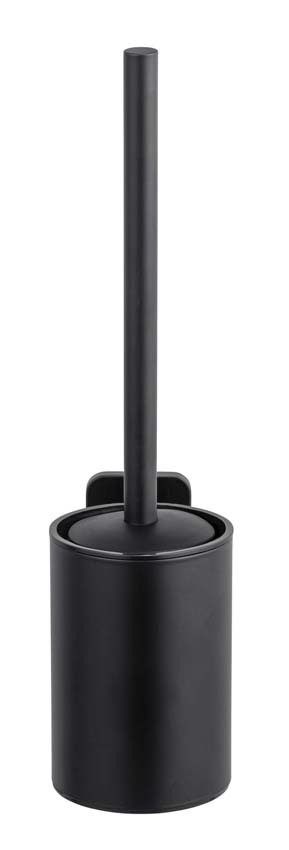 Porte-brosse WC Wenko Porto Turbo-Loc noir mat 9x37x13cm avec brosse