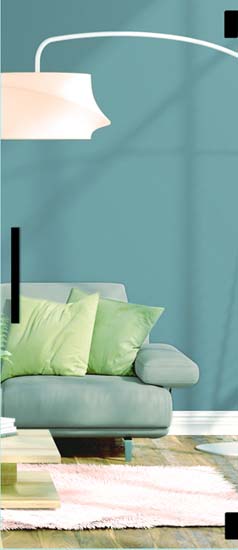 Complete glazen binnendeur Skyline Day helder 73x201cm zwarte vierkante trekker + scharnieren