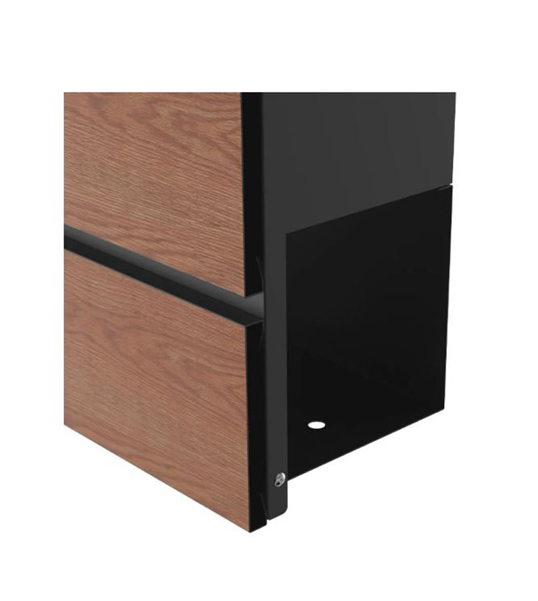 Boîte aux lettres Malika bois/noire avec porte-journaux