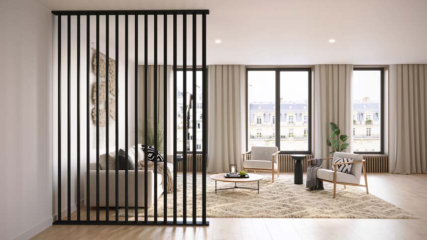 Lamelle Line up Separo noir 12x277x3,6cm