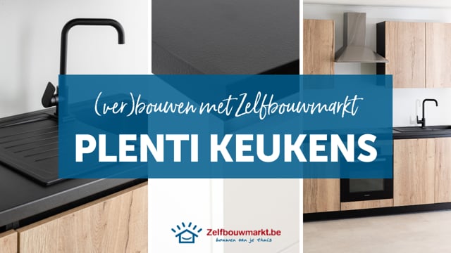 Keukenkast Plenti vaatwasdeur 60cm zwart-houtlook Keukenkast Plenti vaatwasdeur 60cm zwart-houtlook