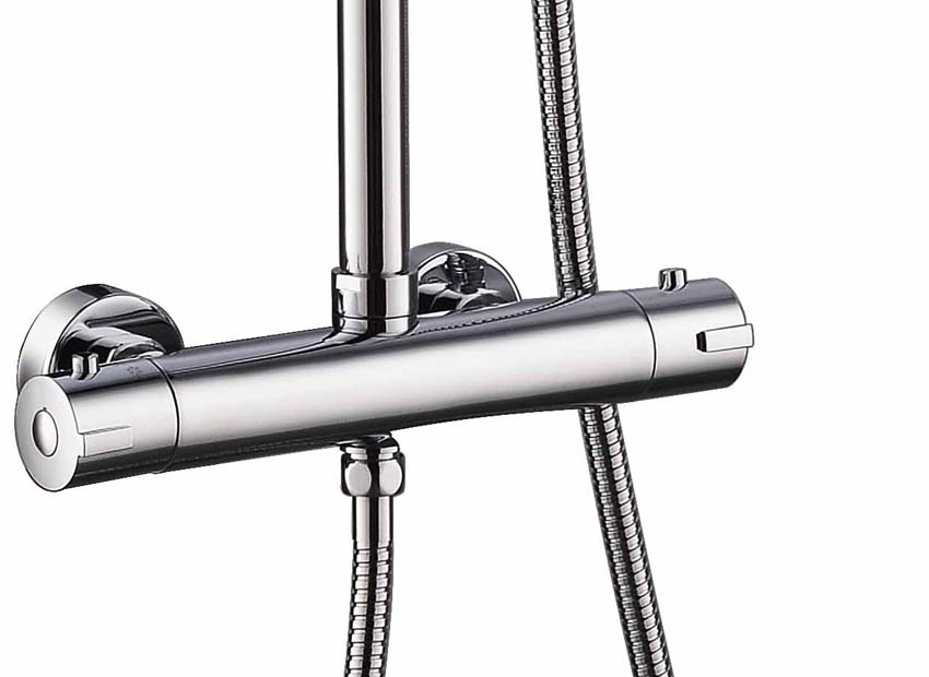 Doucheset thermostatisch Homer met cooltouch chroom
