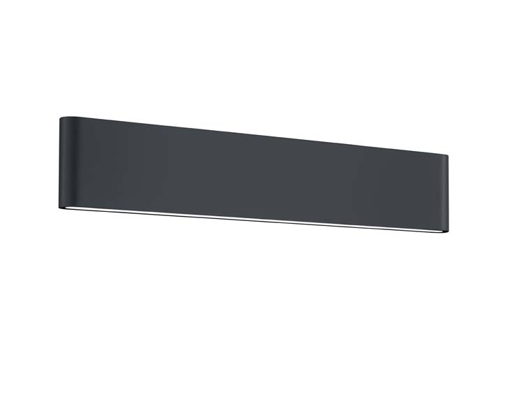 Wandlamp antraciet incl. 2x8W LED/ 3000K/ 2x800LM BR46,5cm