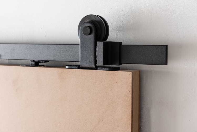Porte coulissante Karolien + rail antiek noir - à peindre