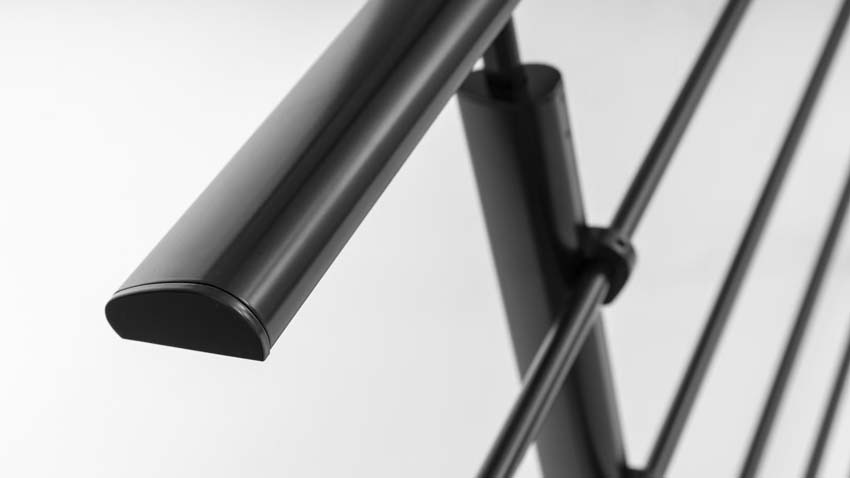 Kit garde-corps Talaka aluminium noir 250cm fixation latérale