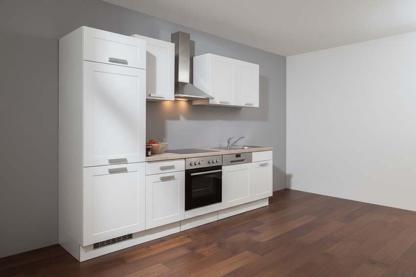 Cuisine Njord blanche 280cm - sans appareils