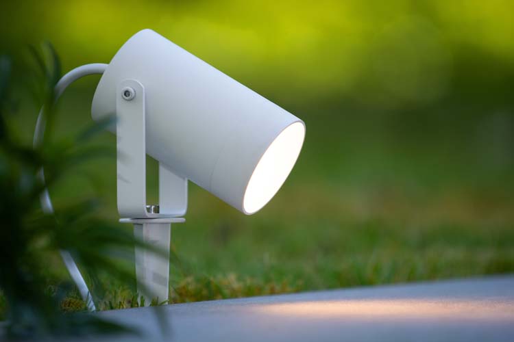 Spot de jardin extérieur blanc Ø10 1xGU10 50W IP65