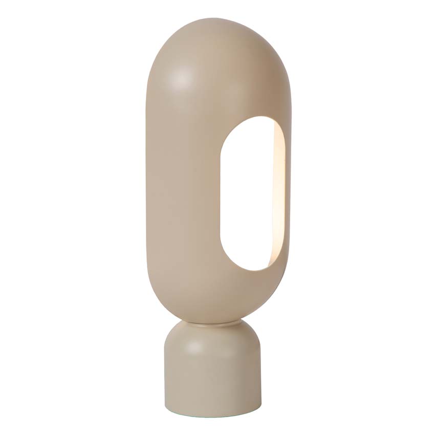 Lucide BARRIS - Lampe de table - 1xE27 - Taupe