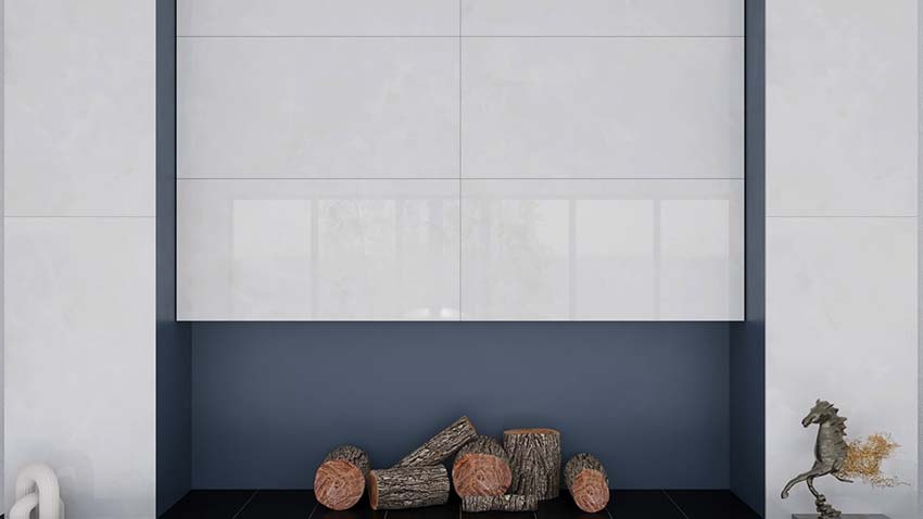 Carrelage de sol et mural Crystal White Poli 60x120cm