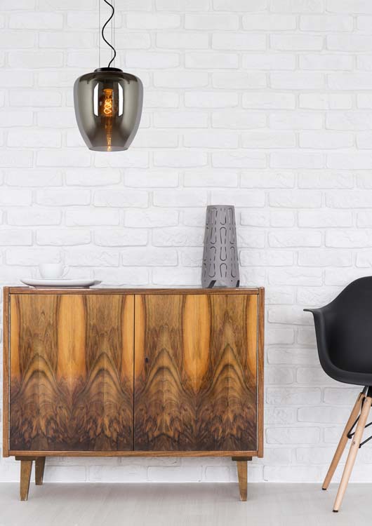 Lucide FLORIEN - Hanglamp - Ø 28 cm - E27 - Fumé