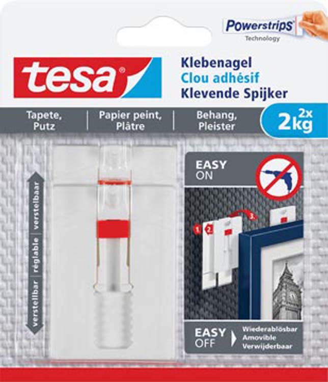 Tesa clou adhésif réglable pour le blanc de papier et de plâtre