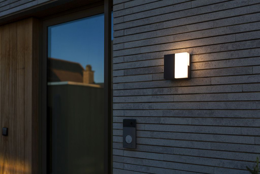 Applique murale extérieur - gris foncé - 14x14x7cm - LED - 1x17W - 3000K - IP65