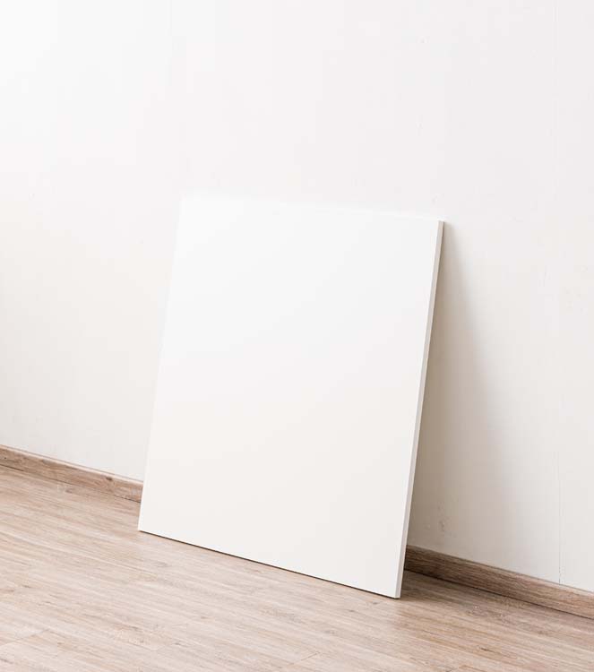 Zijwand voor keukeneiland Plenti wit 87,5x88cm