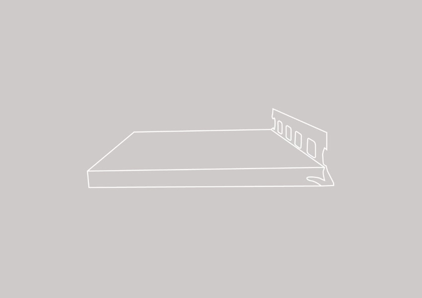 Profilé de finition en plaque de plâtre Xinnix 208,8x14x0,95cm kit pour 1 porte