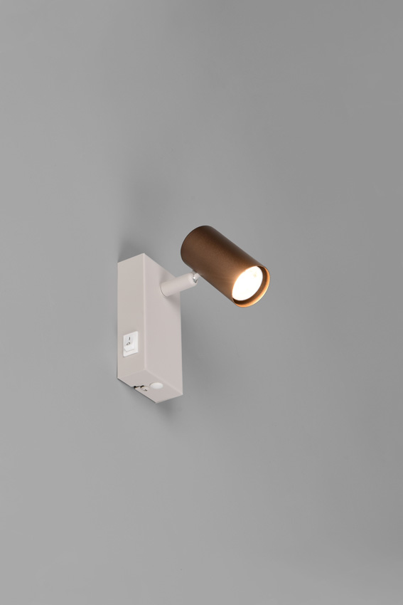 Opbouwspot - koffie - 12x6x14cm - dimbaar - GU10/MR11 - 1x5W