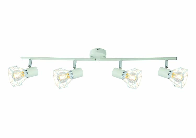 Spot de plafond blanc cage 4xE14 max40W Spot de plafond blanc cage 4xE14 max40W