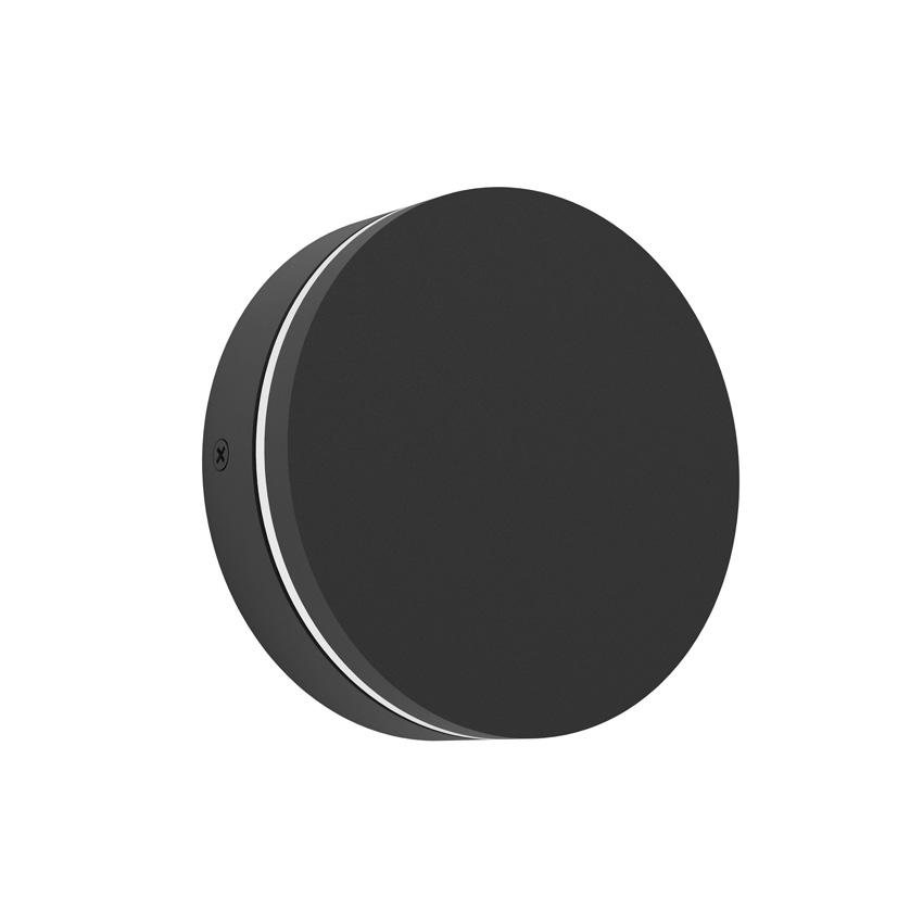 Wandlamp - zwart - 14x14x4,7cm - LED - 1x8W - 2700/4000/6500K - 950lm - IP44 - rond