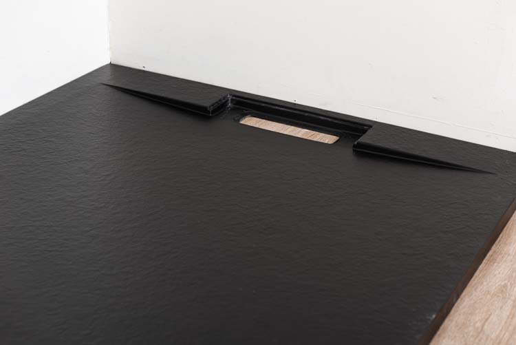 Receveur de douche Fineza composite avec gelcoat noir 140x90cm
