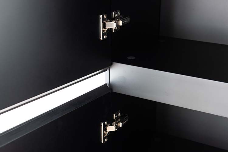 Kolomkast Windsor mat zwart hangend 170x40x35cm