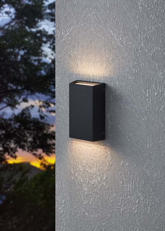 Applique extérieure Gano LED noir 3000-6500K