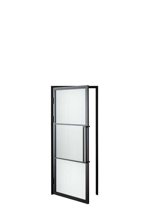 Porte intérieure Fer forgé 3W Thalia verre strié 880 x 2040 mm Droite