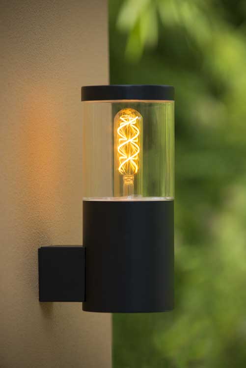 Lucide FEDOR - Wandlamp Buiten - E27 - IP44 - Zwart