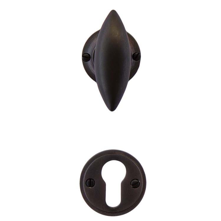 Poignée de porte pro livorno carbon noir rosace cylindre
