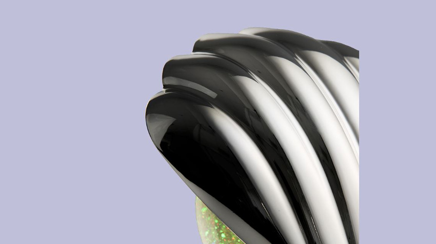 Lampe de table coquillage - chrome - dimmable - LED - 1x0,8W - RGB - USB-C
