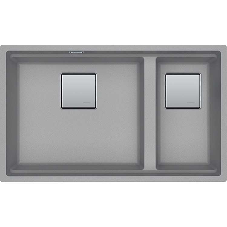 Franke onderbouwspoelbak Kubus 2.0 1+1/2 760x460mm steengrijs