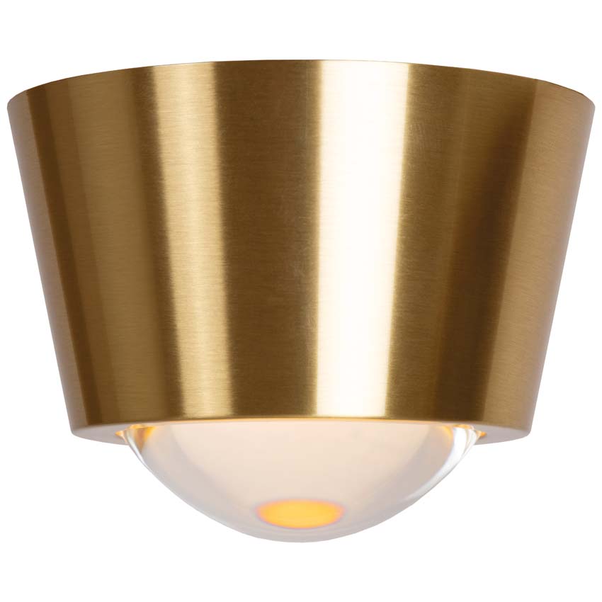 Lucide RIGON - Plafonnier - Ø 9 cm - LED - 1x7W 3000K - Or Mat / Laiton