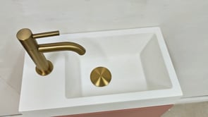 Toiletmeubel Mio Bagno Dotan abrikoos glans wit 45x40x22cm Toiletmeubel Mio Bagno Dotan abrikoos glans wit 45x40x22cm