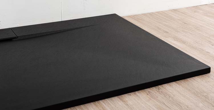 Douchebak Myo SMC mat zwart leisteenlook 160x90cm