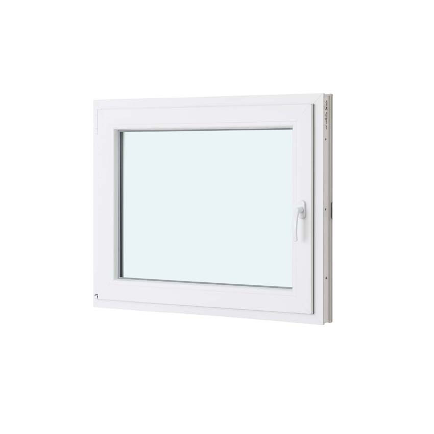 1-VL draaikiepraam pvc wit budget B800XH500 mm links 1-VL draaikiepraam pvc wit budget B800XH500 mm links